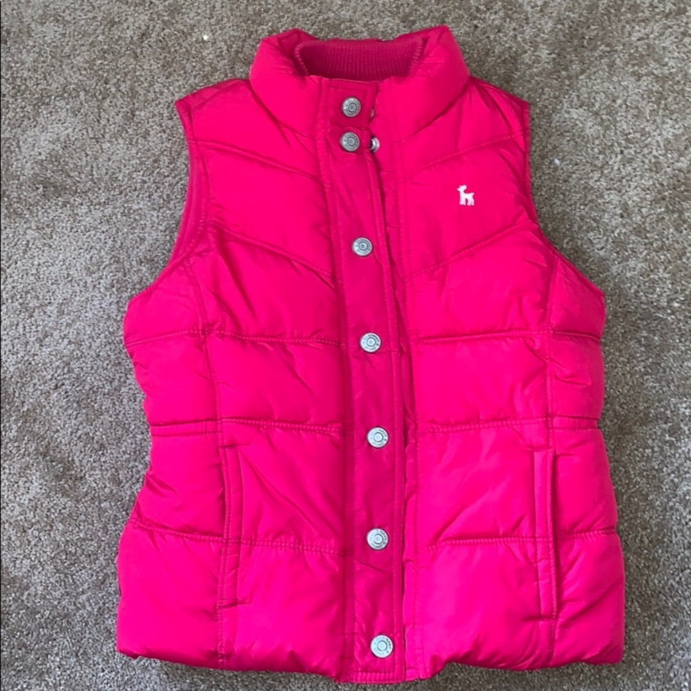 Hot pink puffer vest